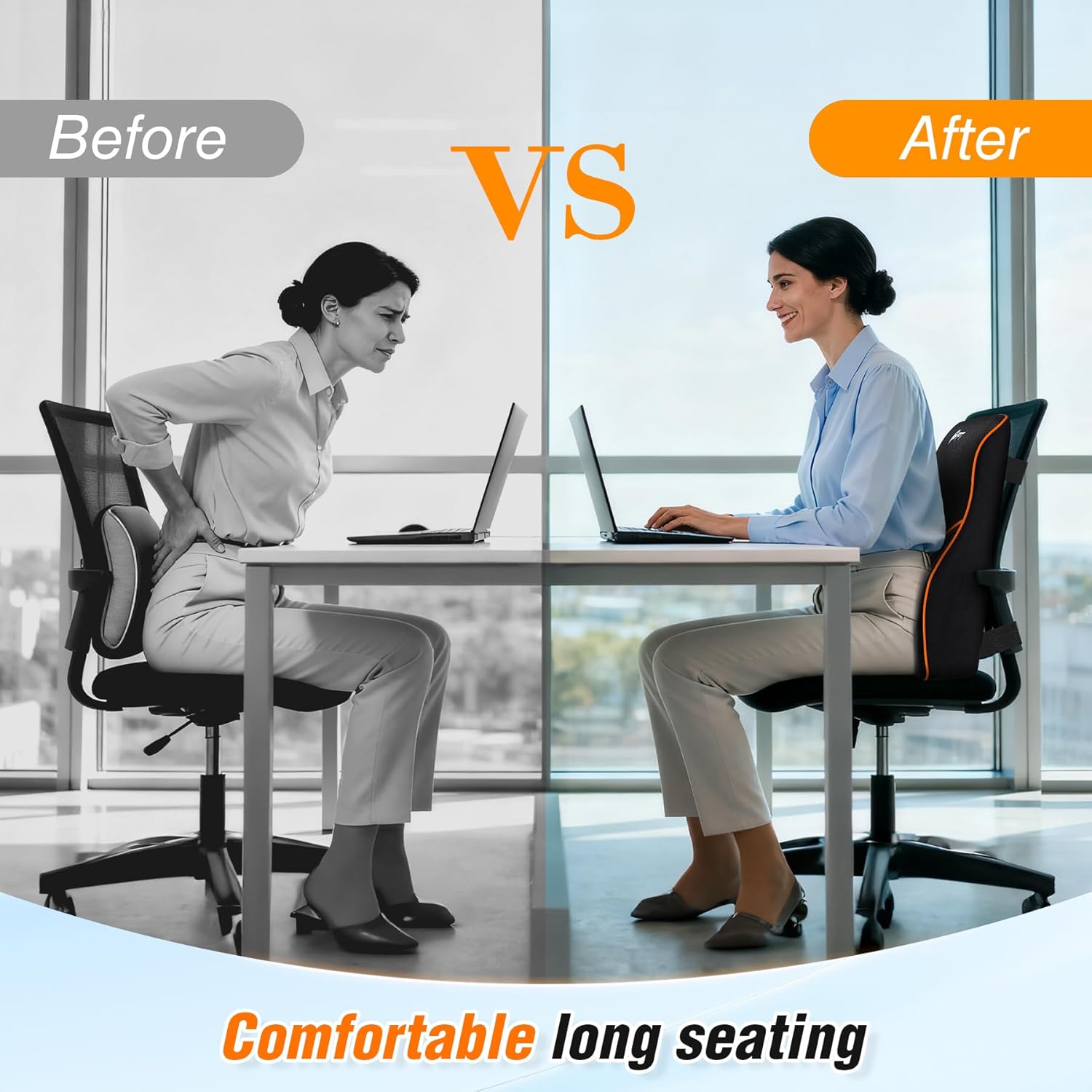 Pootack Lendenkissen mit Memory-Schaum