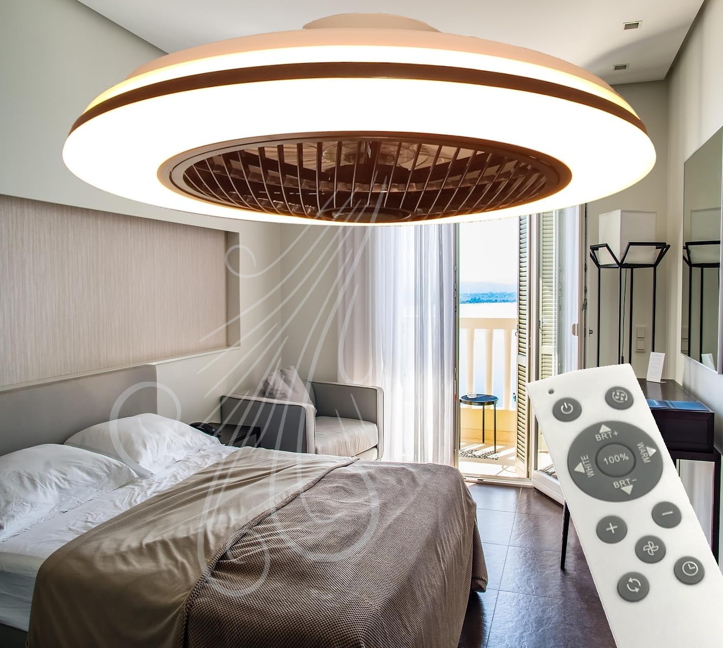 HSL Deckenleuchte mit Ventilator