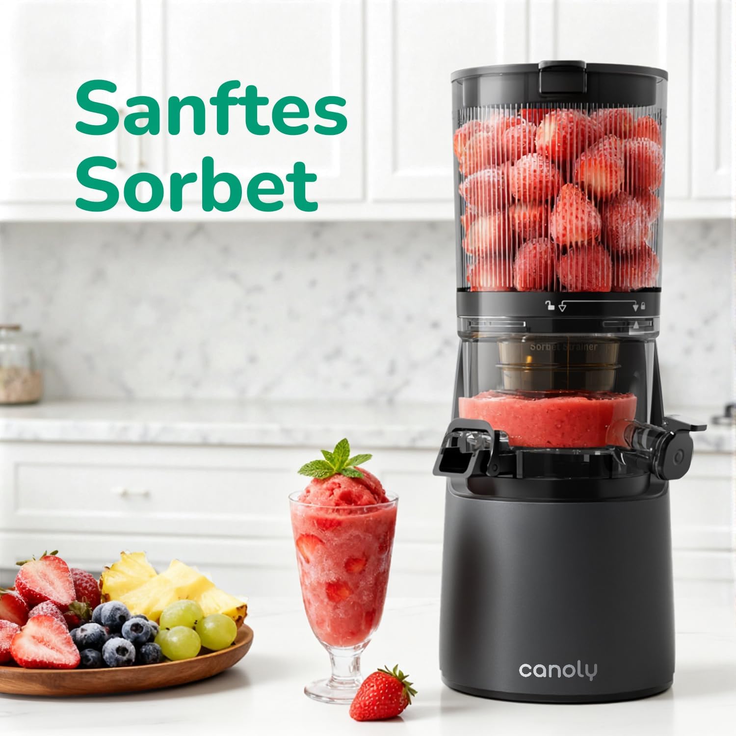 Canoly Entsafter mit 150 mm extra Großer Einfüllschacht