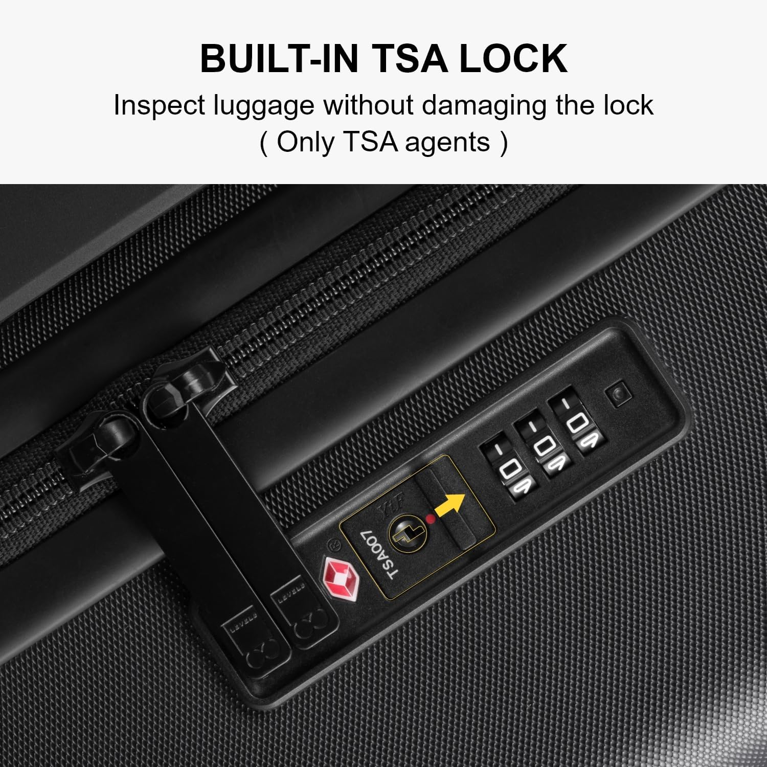 LEVEL8 Koffer Trolley Handgepäck – Stilvolles Business-Gepäck mit Micro-Diamond Design