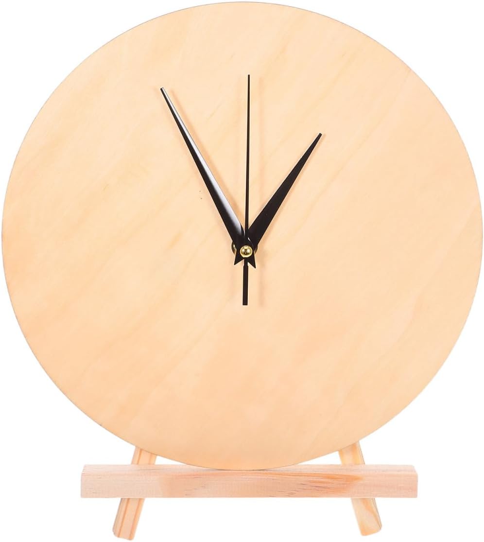 ABOOFAN Runde Holzuhr 25 cm