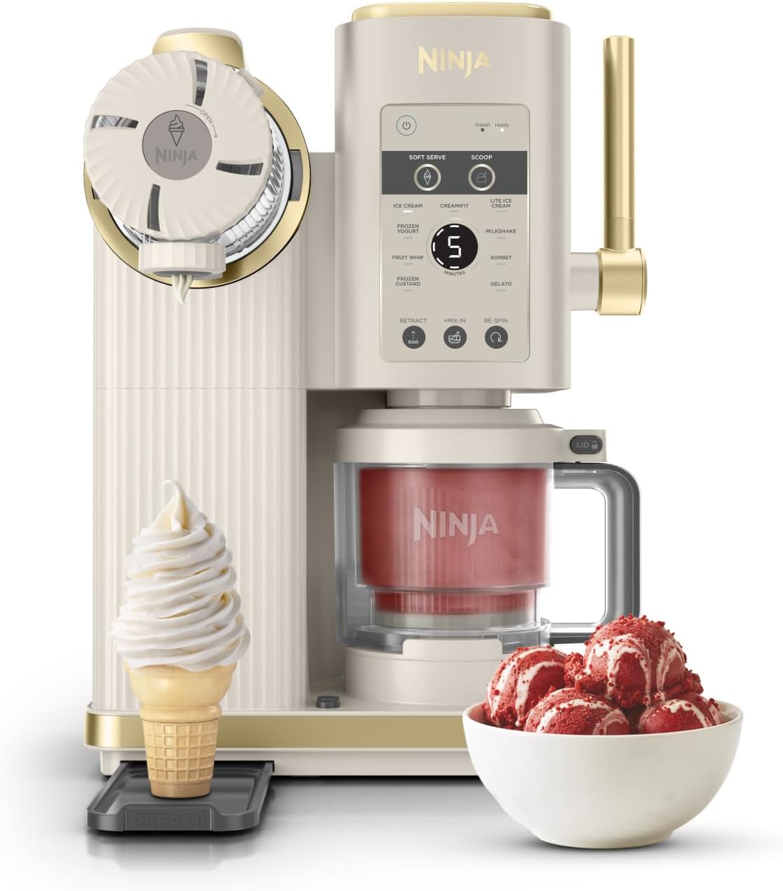 Ninja CREAMi Scoop & Swirl Eismaschine mit 2 Behältern – kreative Eisvielfalt auf Knopfdruck