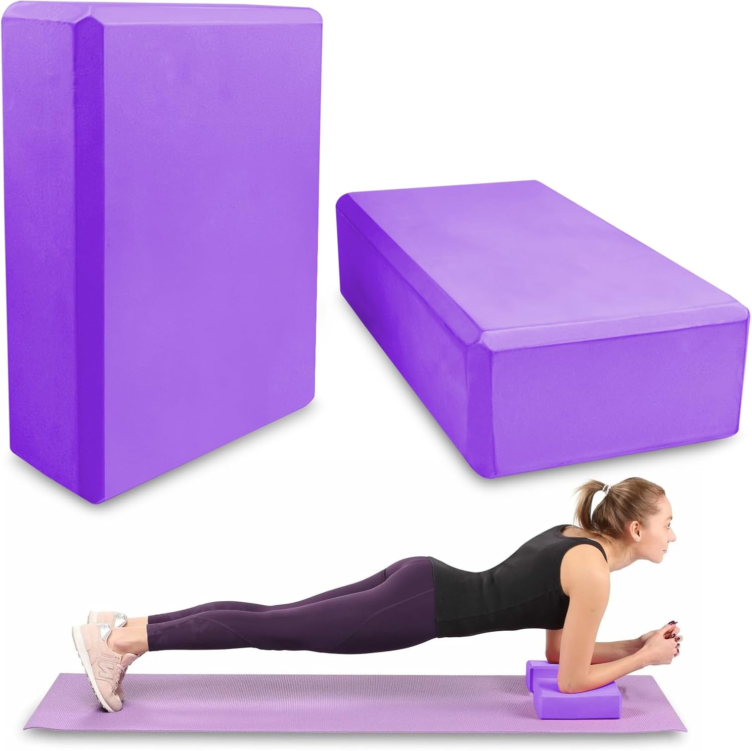 Lixiluxia Yoga Block 2er Set – Praktisches Yoga Zubehör für Stabilität, Flexibilität und kontrollierte Übungen