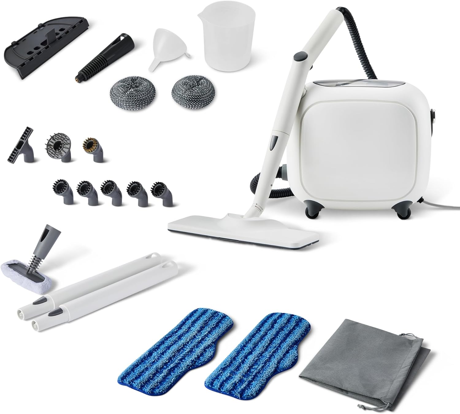 Amazon Basics Mehrzweck-Dampfreiniger – Kraftvolle Reinigung mit vielseitigem Zubehör