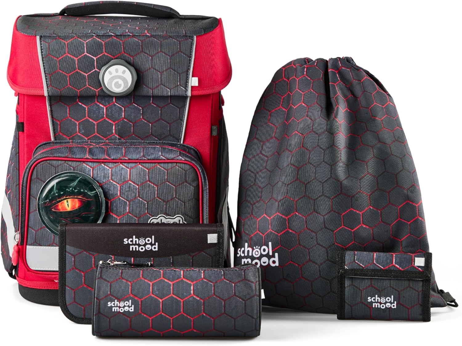 SCHOOL-MOOD Champion Maxx Mika Drache – ergonomisches Schulranzenset für einen starken Schulstart