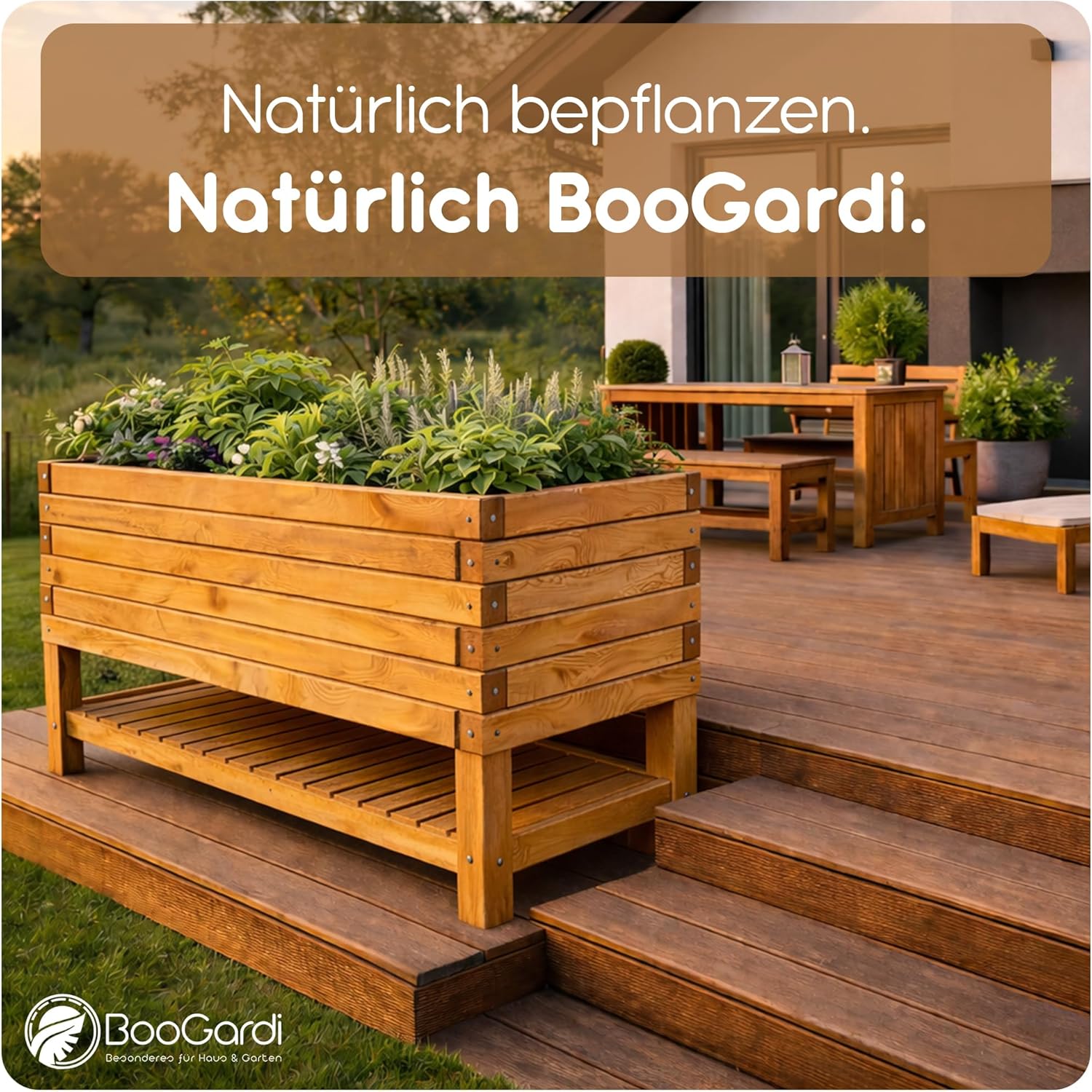 BooGardi Pflanzkübel groß – Natürliches Design trifft auf vielseitige Bepflanzung