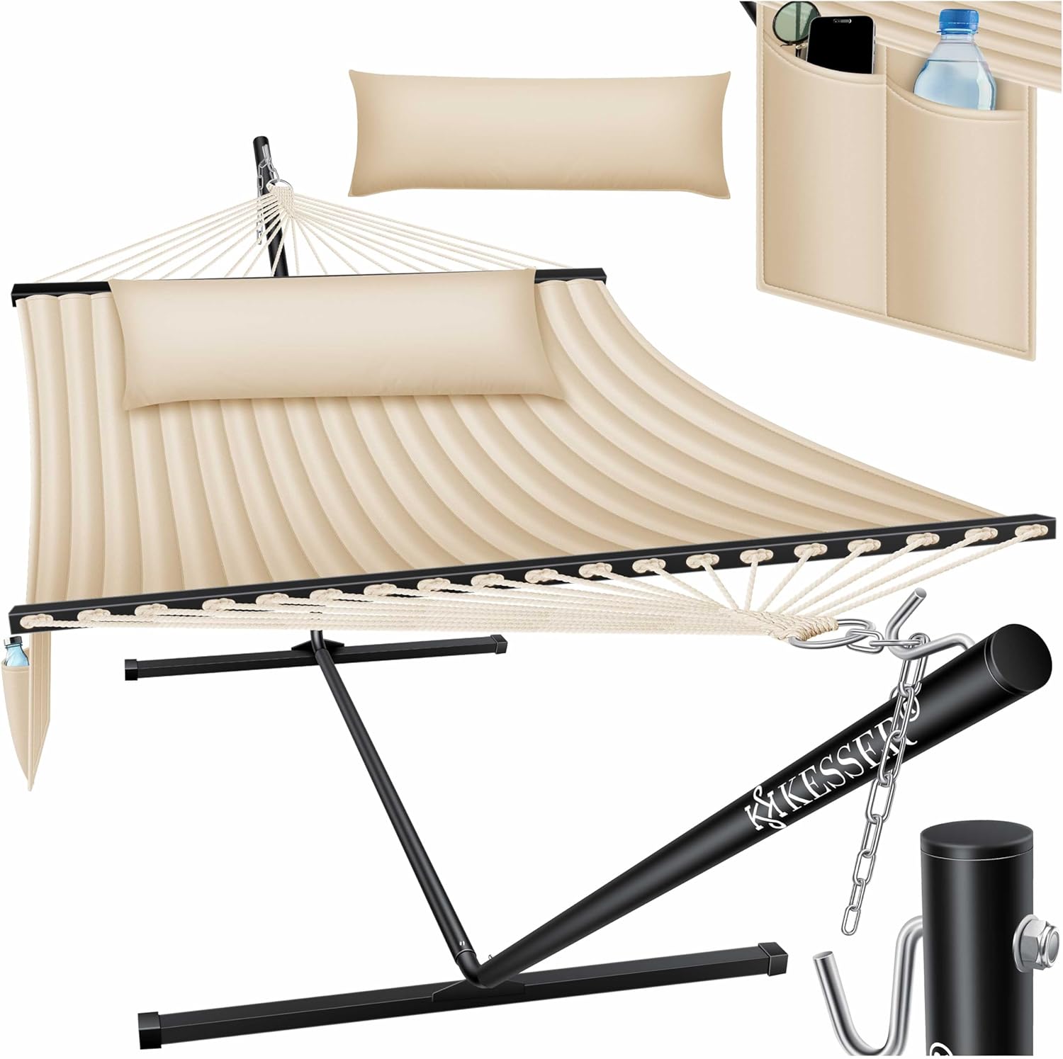 KESSER® Hängematte Hill mit Gestell – XXL Komfort für zwei Personen im stilvollen Design