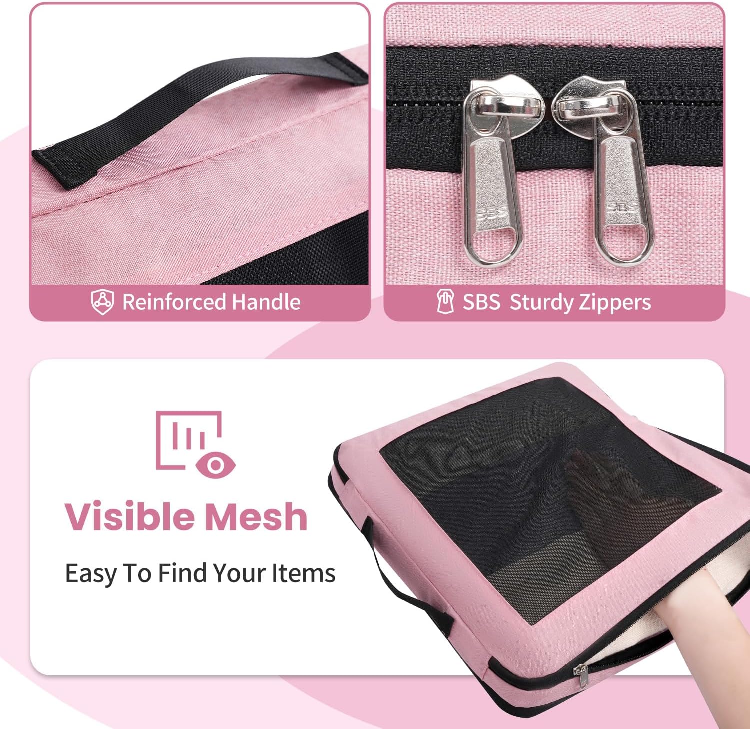 Kompressions-Packwürfel, Verbessertes Netzfenster, Sichtbar und Tragbar