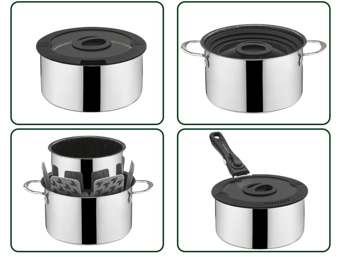 BRUNNER: Camping Topf-Set Edelstahl 