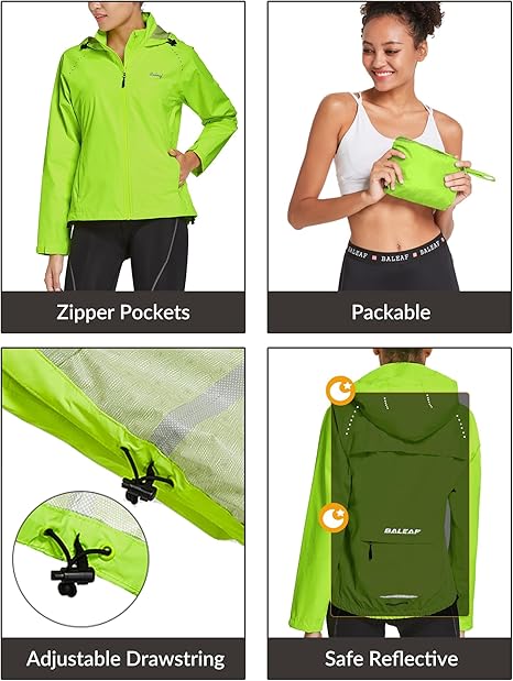 baleaf Fahrradjacke Damen Regenjacke Wasserdicht