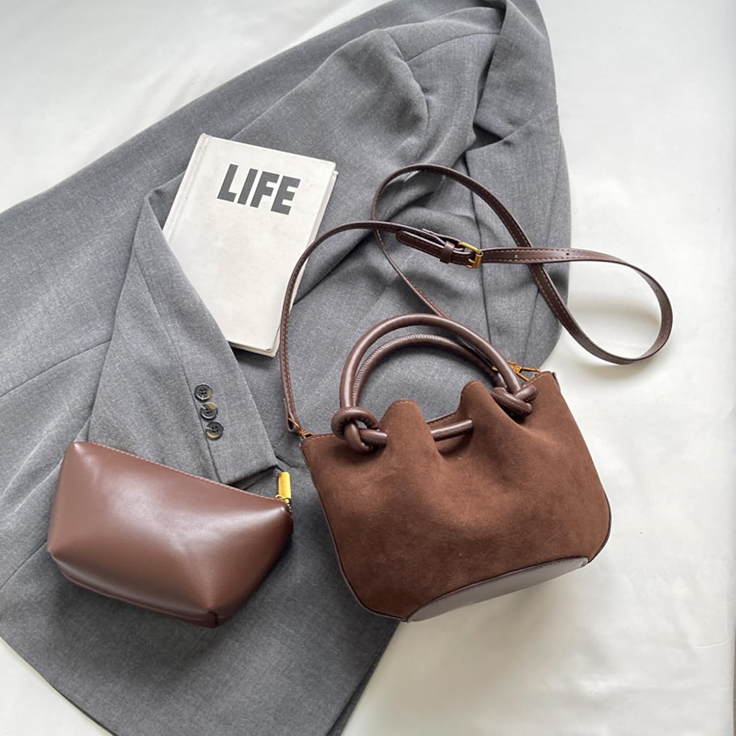 CORIOS Damen Kordelzug Eimer Taschen