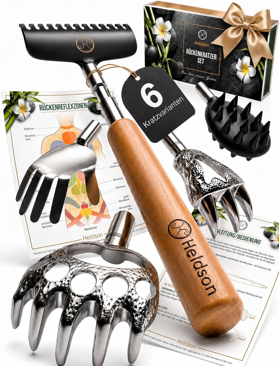 HELDSON® Rückenkratzer Holz