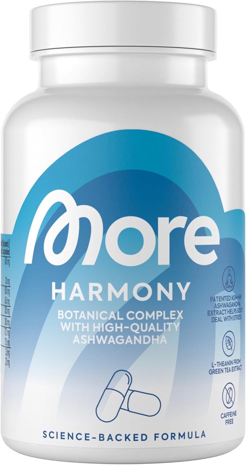 MORE Harmony, 90 Kapseln, mit Ashwagandha KSM-66, Melissenblüten und Maca