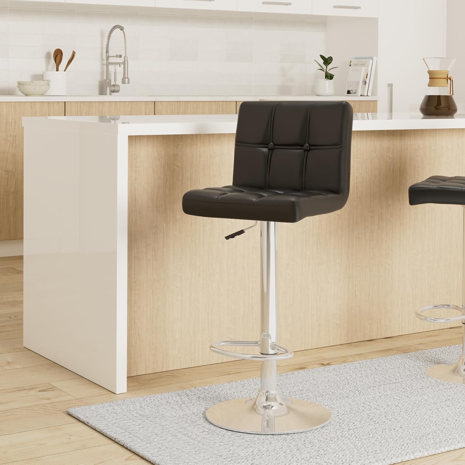 Leader Accessories Barhocker (2er-Set) Barstuhl mit Lehne stylischer Tresenhocker