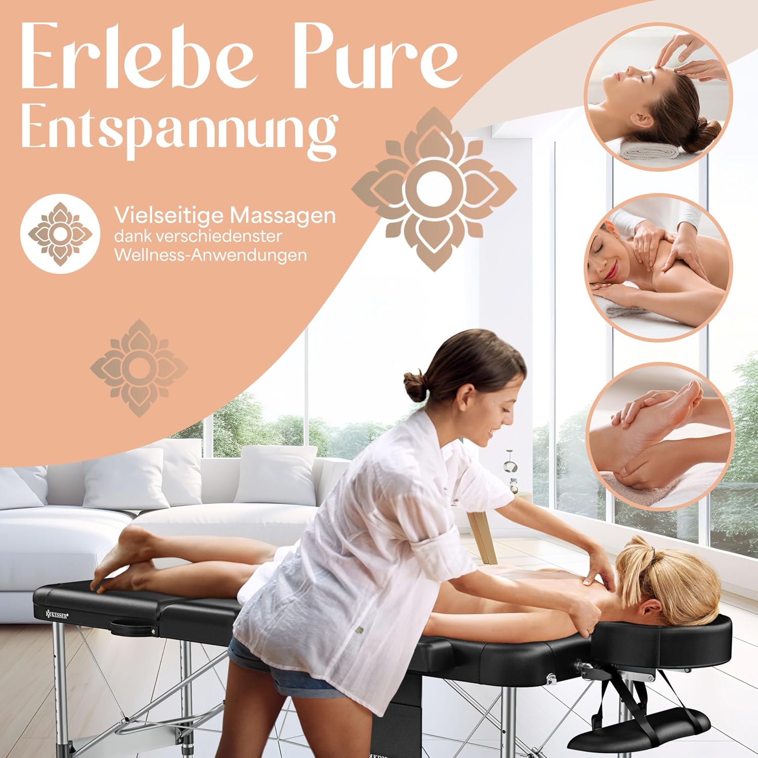 KESSER® Massageliege 3 Zonen bis 250kg
