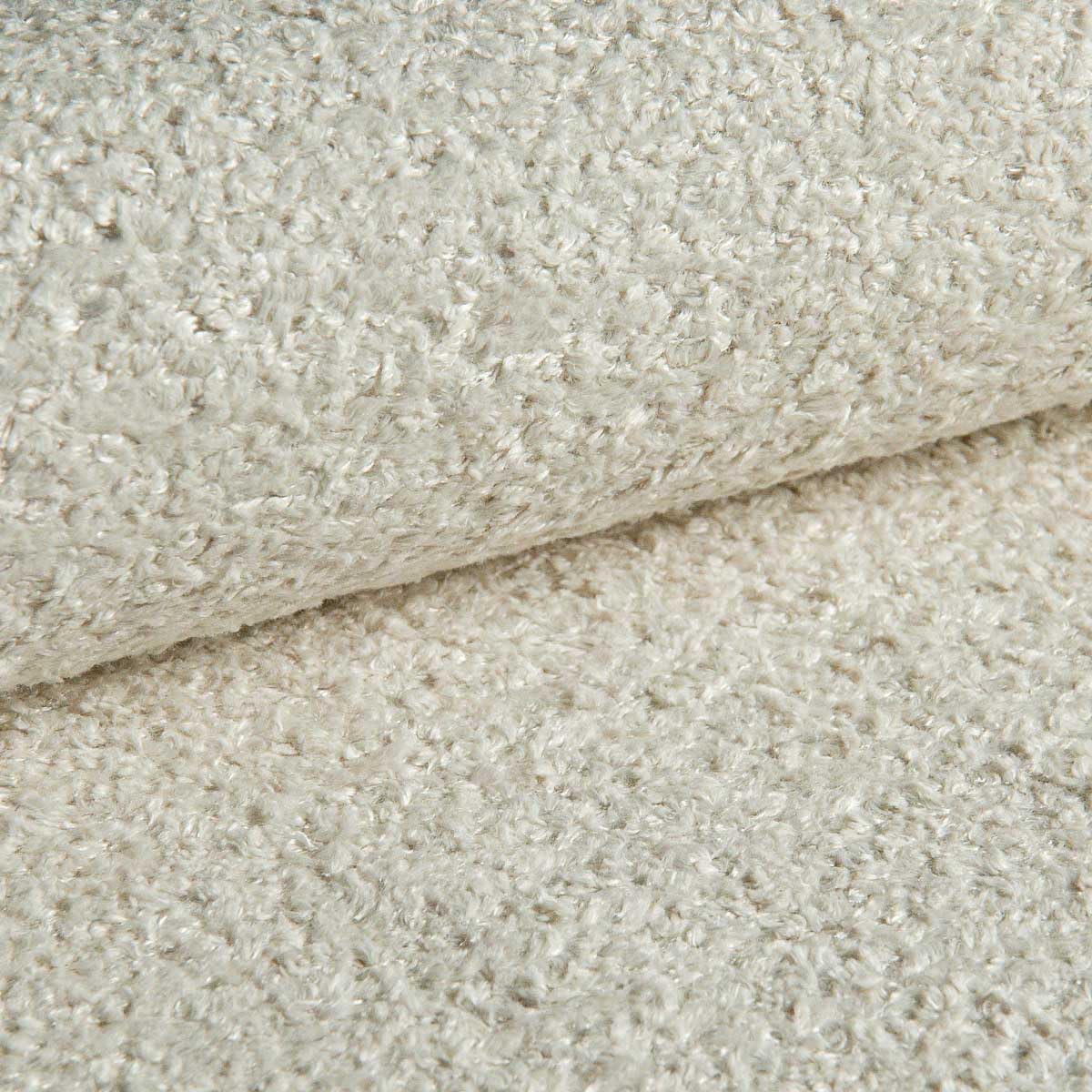 Pouf Molly rund 100 cm Bouclé Stoff Creme