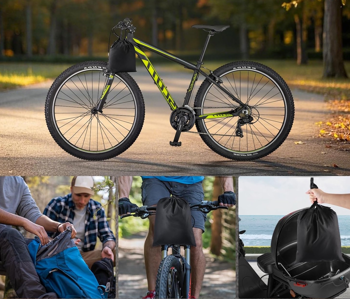 Fahrradabdeckung für 2 Fahrräder - 900D Fahrradschutzhülle PU-Beschichtung