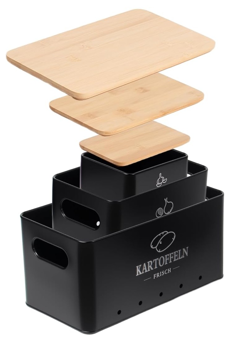 GREELUE Kartoffel Aufbewahrungsbox 3er Set