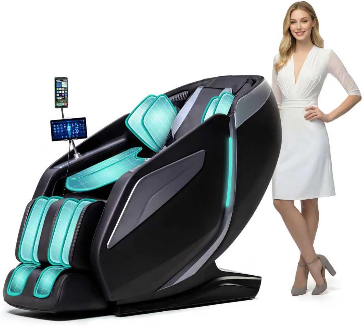 HealthRelife Ganzkörpermassagesessel mit Bodyscan 4D-Robotische Hände