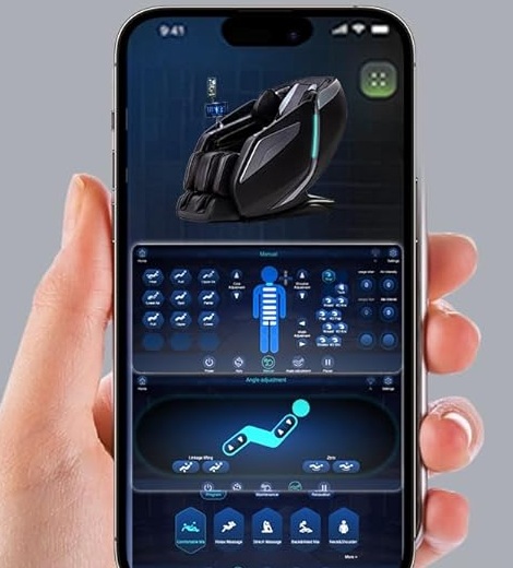 HealthRelife Ganzkörpermassagesessel mit Bodyscan 4D-Robotische Hände